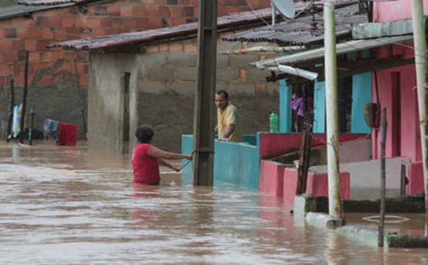 Já são 24 mil os desalojados em Alagoas, em consequência das chuvas