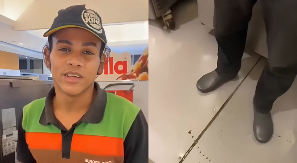 Funcionário do Burguer King é impedido de ir ao banheiro e urina na roupa em Sergipe; VÍDEO