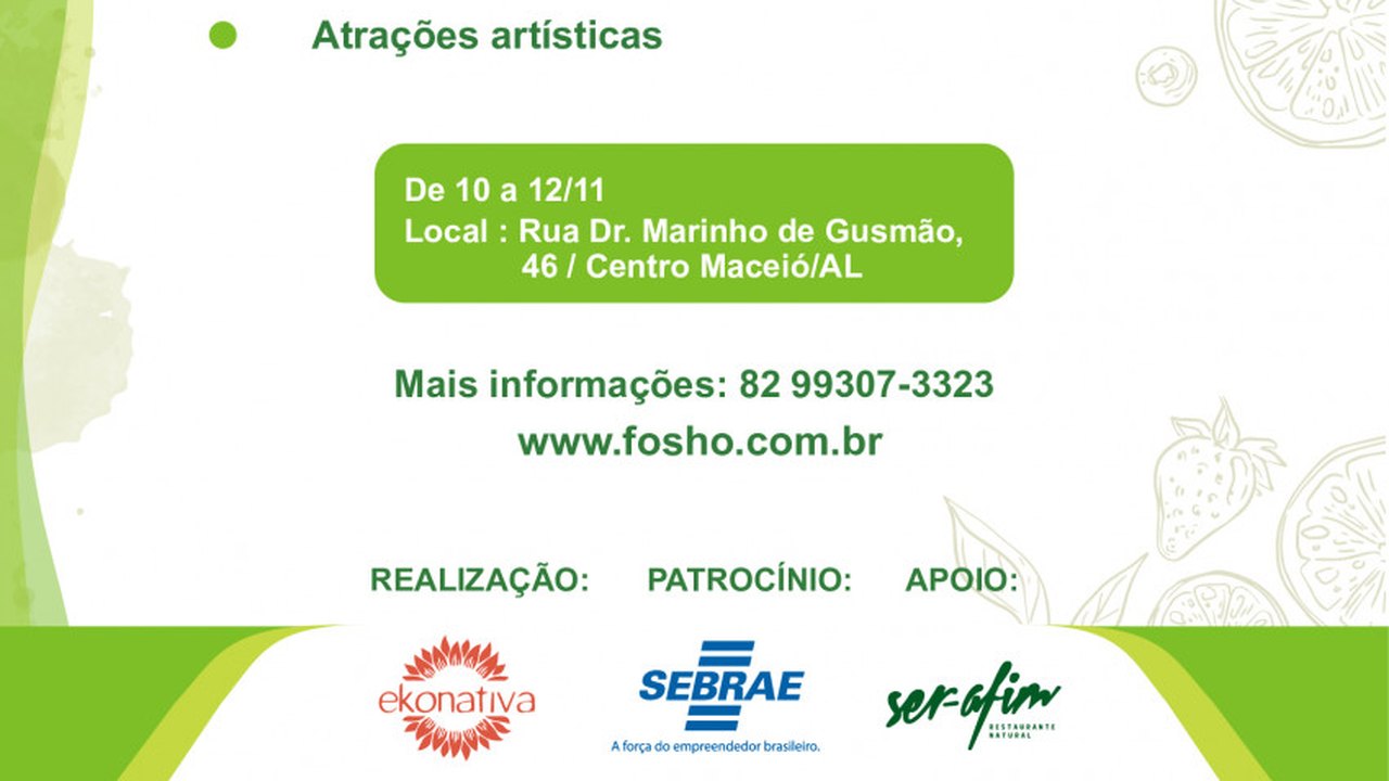 Primeira edição de feira sustentável promove venda de produtos orgânicos e terapias holísticas em Maceió