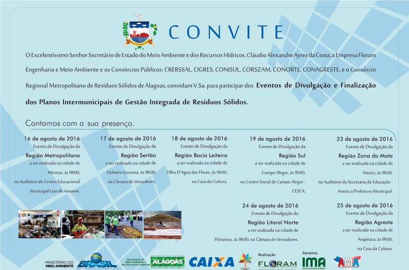 Semarh divulga resultados dos Planos Intermunicipais de Resíduos Sólidos