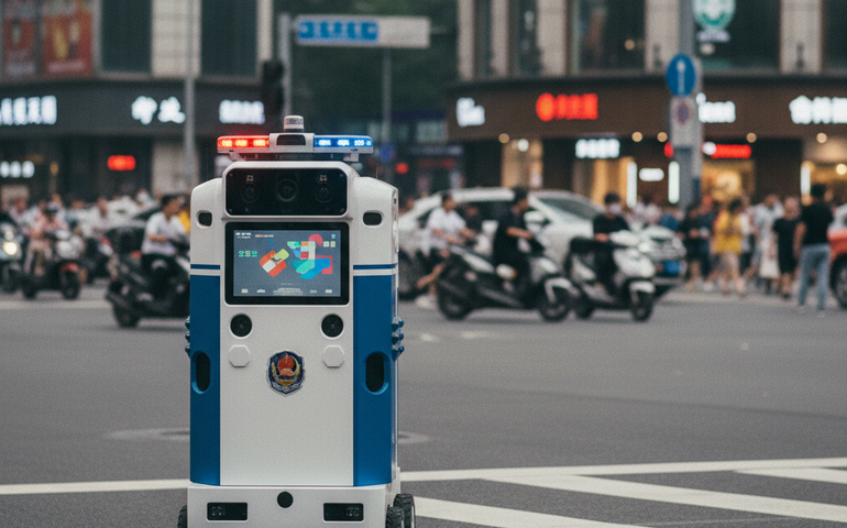 China testa robô-policial para monitorar trânsito e coibir infrações
