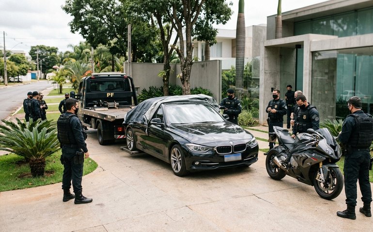 PF apreende BMW e moto esportiva em buscas na casa de Ciro Nogueira em Brasília