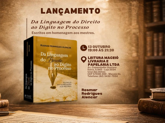 Desembargador do TRE/AL lança livro sobre Direito e Processo Penal