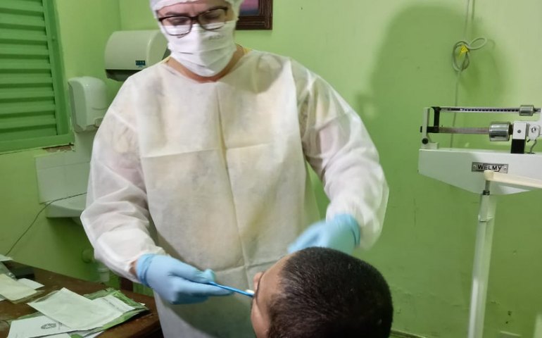 Polícia científica coleta material biológico de pacientes do Hospital Escola Portugal Ramalho