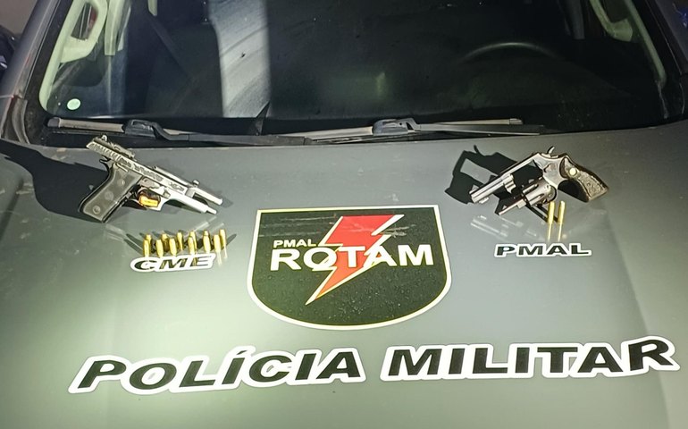 Polícia Militar prende casal por porte ilegal de armas de fogo em Maceió