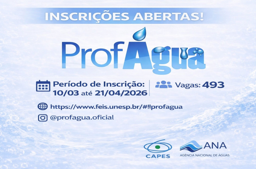 Abertas inscrições para seleção do mestrado em rede ProfÁgua