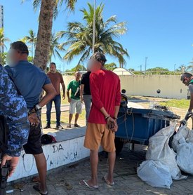 Guarda Municipal prende dois homens por receptação na orla de Jaraguá
