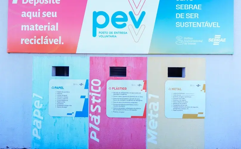 Sebrae apoia coleta seletiva em Maceió com ponto de entrega voluntária