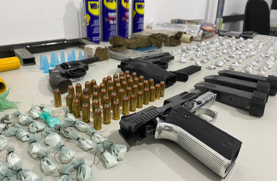 armas, drogas e muni / Foto: Foto: Reprodução Governo do Estado