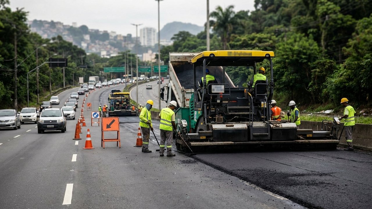 Reparos no asfalto e sinalização em mais de dez estradas do Rio