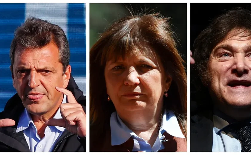 Javier Milei, Patricia Bullrich, Sergio Massa: conheça os candidatos à Presidência da Argentina