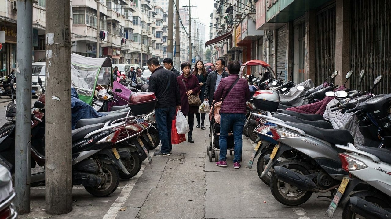 Motos transformam calçadas em estacionamento e disputam espaço com pedestres