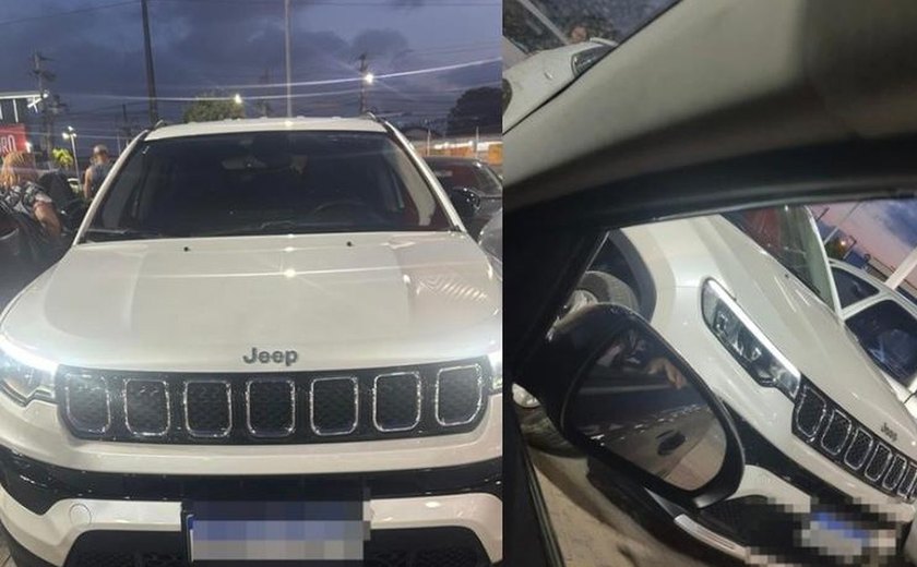 Carro roubado em Maceió é encontrado em estacionamento de supermercado