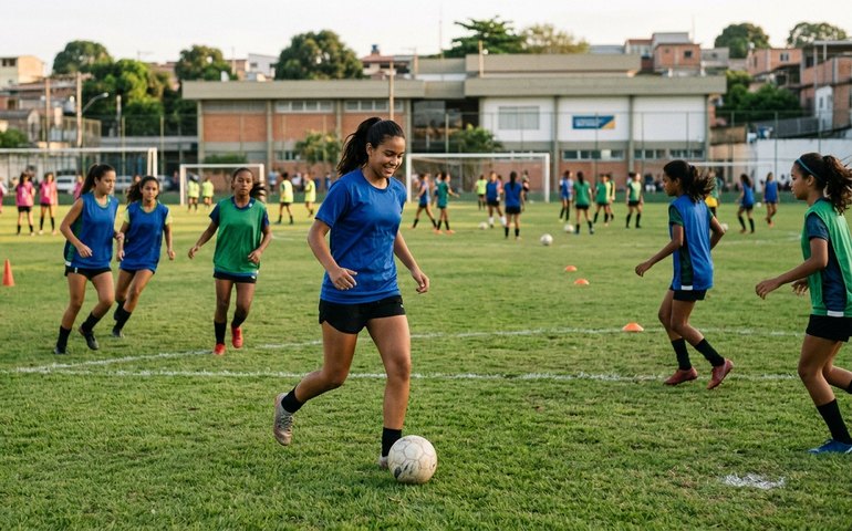 Sesc Nova Iguaçu oferece aulas gratuitas de futebol feminino para meninas e adolescentes