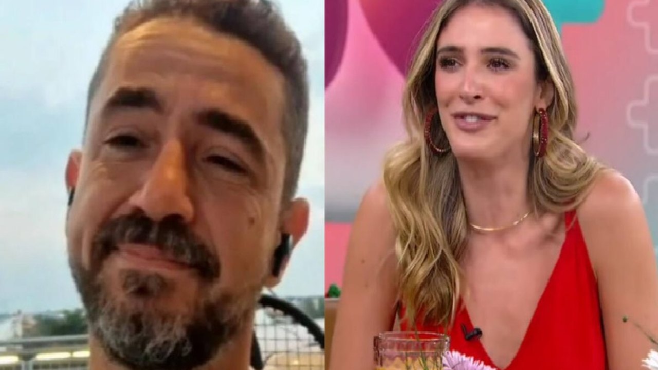 Felipe Andreoli chora no ‘Mais Você’ após surpresa de Rafa Brites e dos filhos