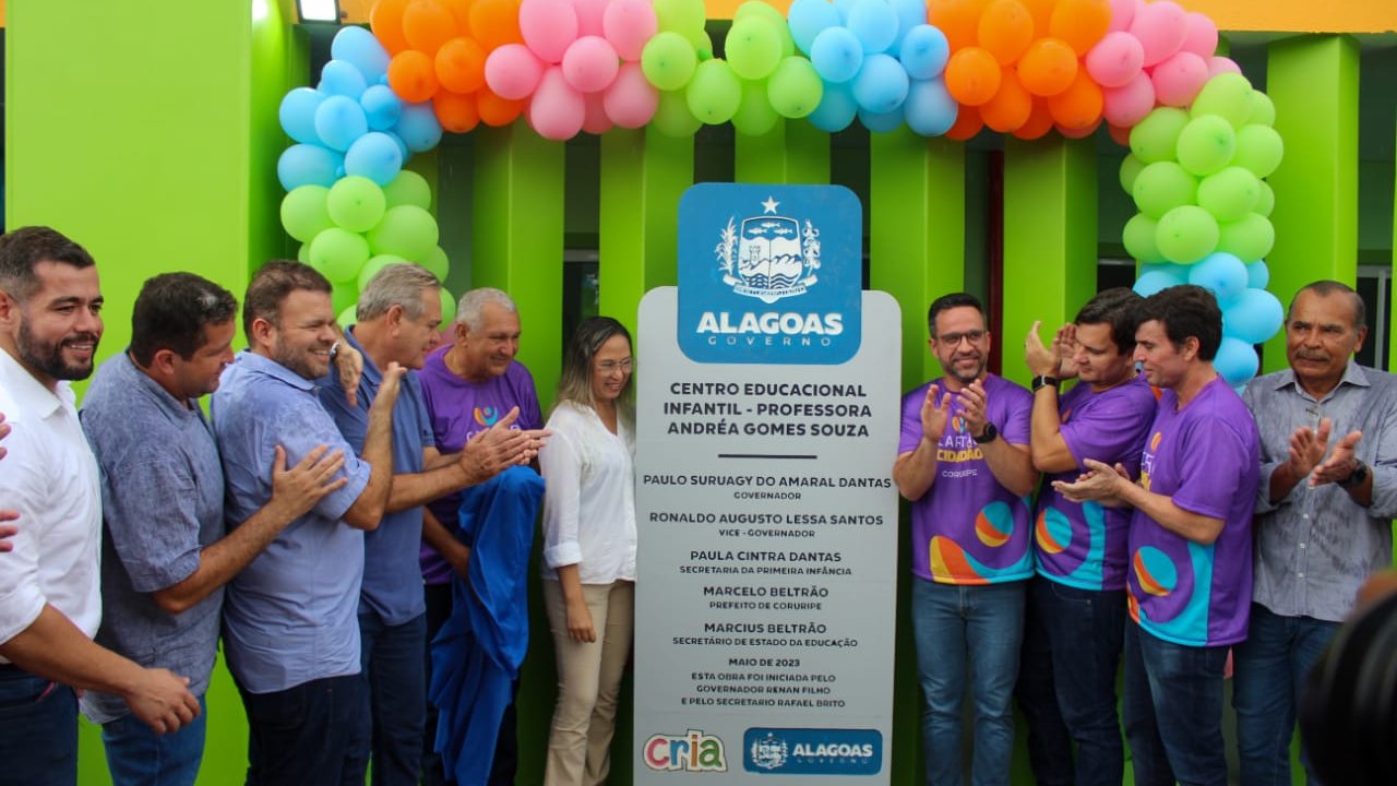 Prefeito Marcelo Beltrão e governador Paulo Dantas inauguram Creche Cria no dia do aniversário de Coruripe