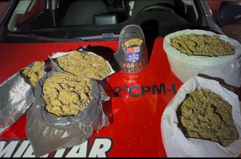 PM apreende mais de três quilos de maconha durante ação em Paripueira