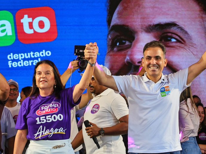 Renato Filho e Fátima Canuto reúnem mais de 7 mil pessoas no maior lançamento de candidaturas da história do Pilar
