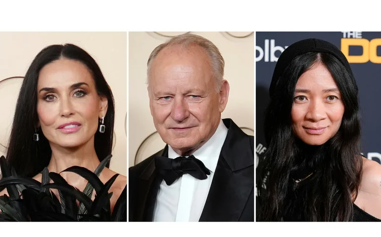 Demi Moore, Chloé Zhao e Stellan Skarsgård entre os jurados do Festival de Cinema de Cannes.