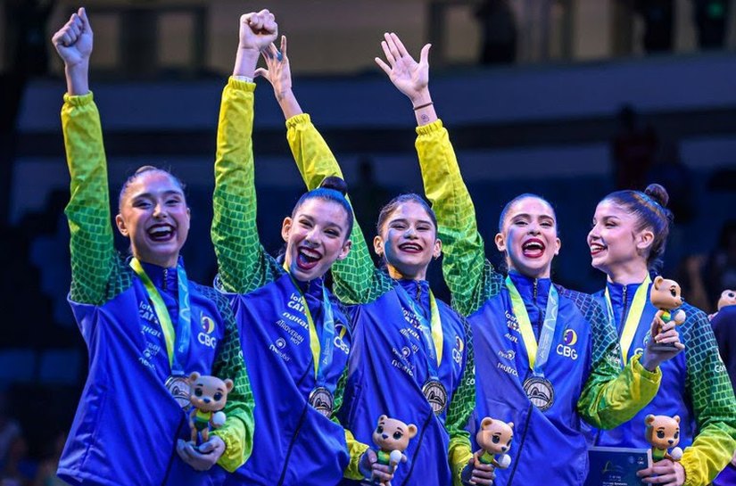 Brasil conquista duas medalhas inéditas no Mundial de Ginástica Rítmica, o melhor resultado do país na história da competição