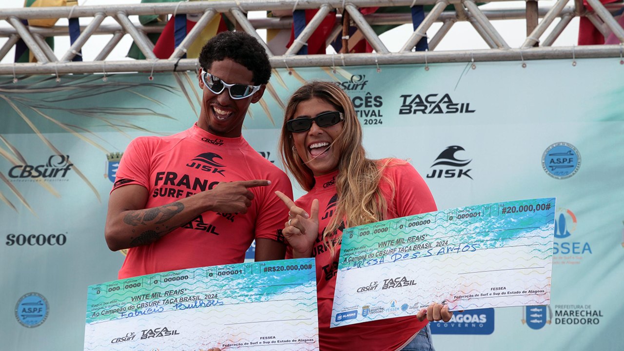 Com apoio do Governo de Alagoas, Taça Brasil de Surf termina com títulos de nordestinos