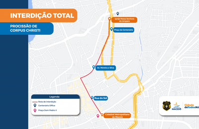 Ruas do Centro e Farol serão interditadas para procissão de Corpus Christi