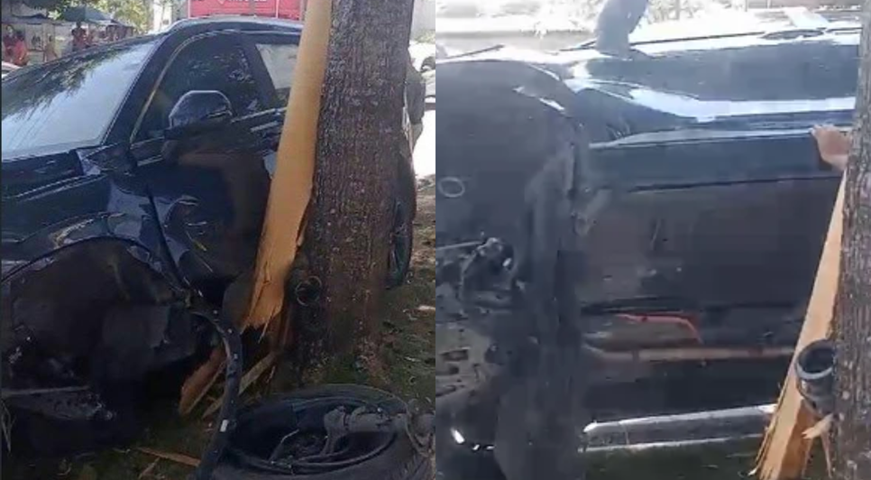 Vídeo mostra populares desvirando carro capotado na Avenida Fernandes Lima / Foto: Reprodução