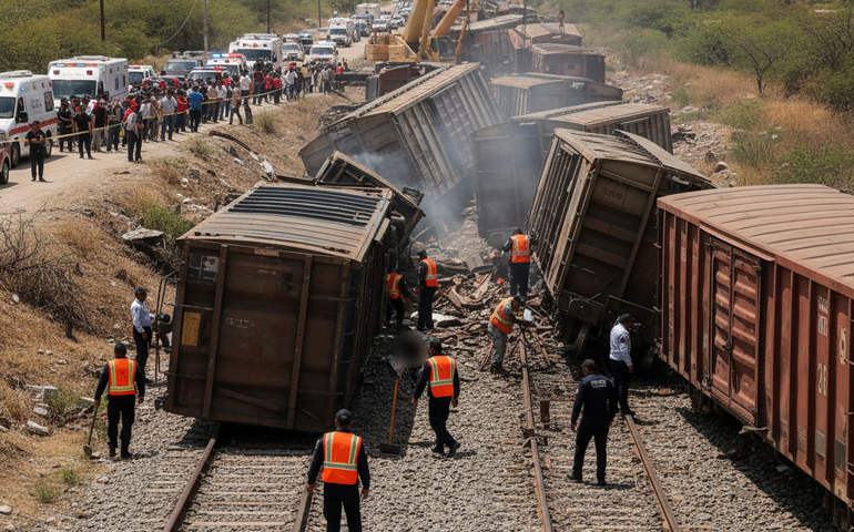 Descarrilamento de trem no México deixa 13 mortos e quase 100 feridos