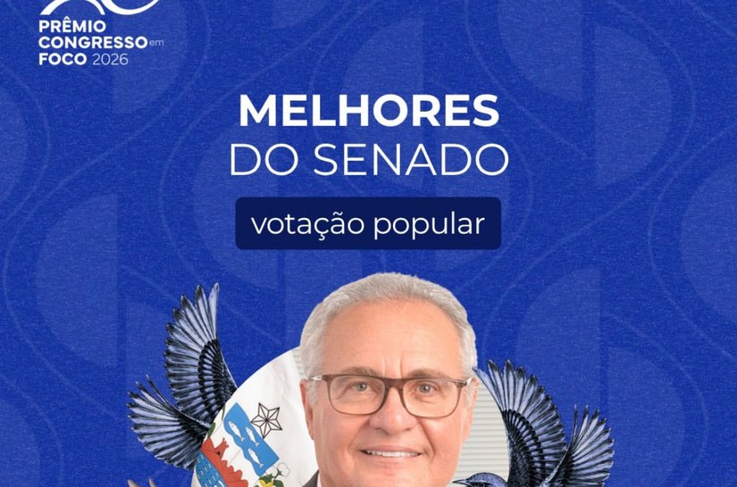 Senador Renan Calheiros é reconhecido pelo Prêmio Congresso em Foco
