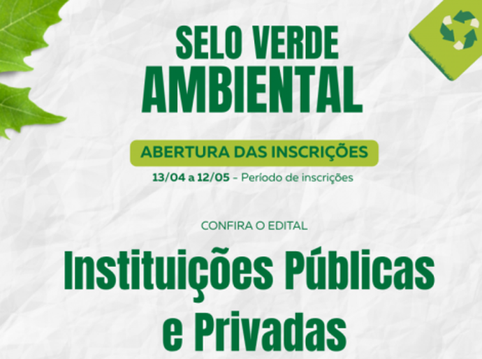 Inscrições para o Selo Verde Ambiental 2026 estão abertas em Alagoas