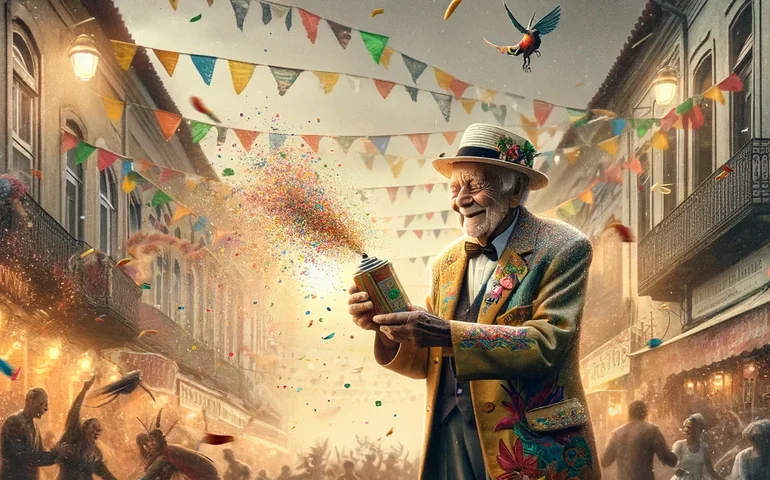 O carnaval do velho folião