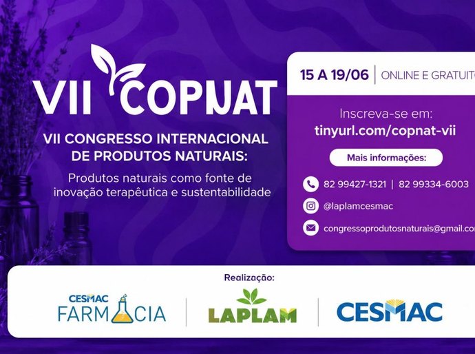 Produtos naturais e ciência em destaque: Cesmac realiza VII edição do COPNAT