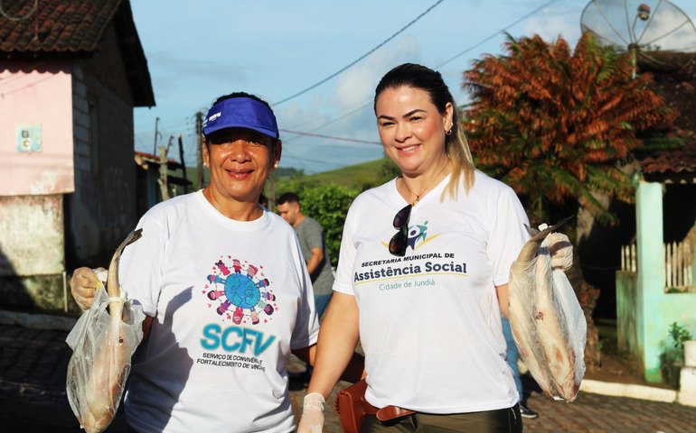 Assistência Social realiza tradicional entrega peixes para todas as famílias de Jundiá