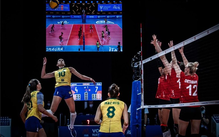 Seleção feminina de vôlei passa fácil pela Alemanha na Liga das Nações