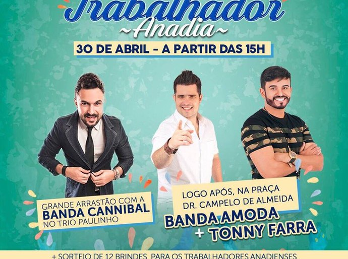 Prefeitura de Anadia realiza grande festa em comemoração ao Dia do Trabalhador
