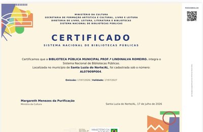 Biblioteca de Santa Luzia do Norte sai do esquecimento burocrático e ganha Registro Nacional no aniversário de seus 51 anos