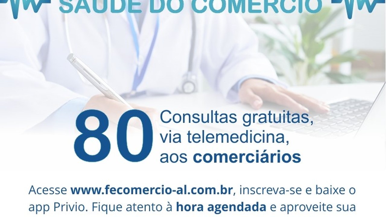 Consultas gratuitas para comerciários acontecerão amanhã, dia 3 de setembro