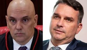 Flavio Bolsonaro e Alexandre de Moraes