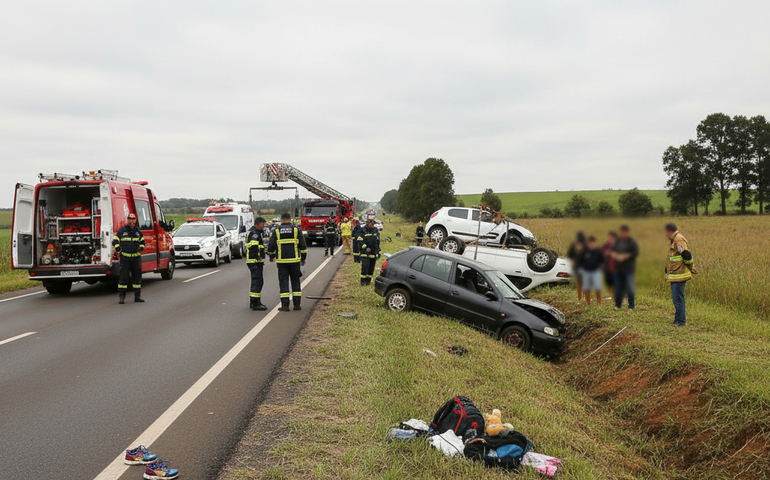 Cinco pessoas da mesma família morrem em acidente de carro no interior de SP