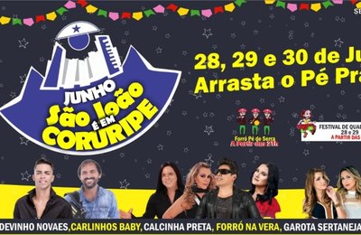São João de Coruripe terá três dias de muito forró com atrações locais, regionais e nacionais 
