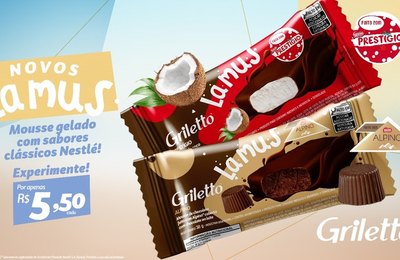 Griletto lança novos sabores La Mus em junho: Prestígio e Alpino