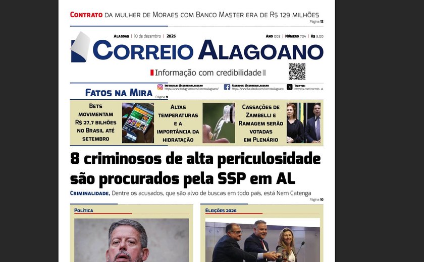 8 criminosos de alta periculosidade são procurados pela SSP em AL