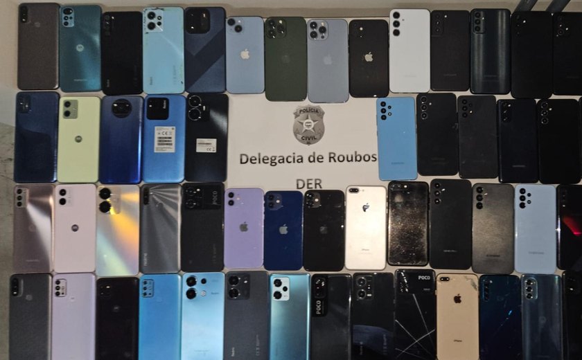 Polícia Civil de Alagoas recupera 63 celulares roubados