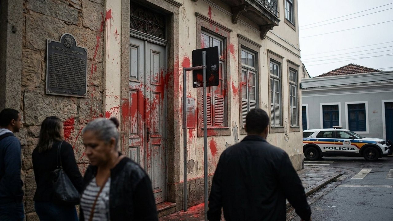 Clube da Esquina, local histórico para a MPB, é vandalizado com tinta vermelha em Belo Horizonte