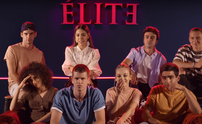 Elenco de Elite em vídeo da Netflix