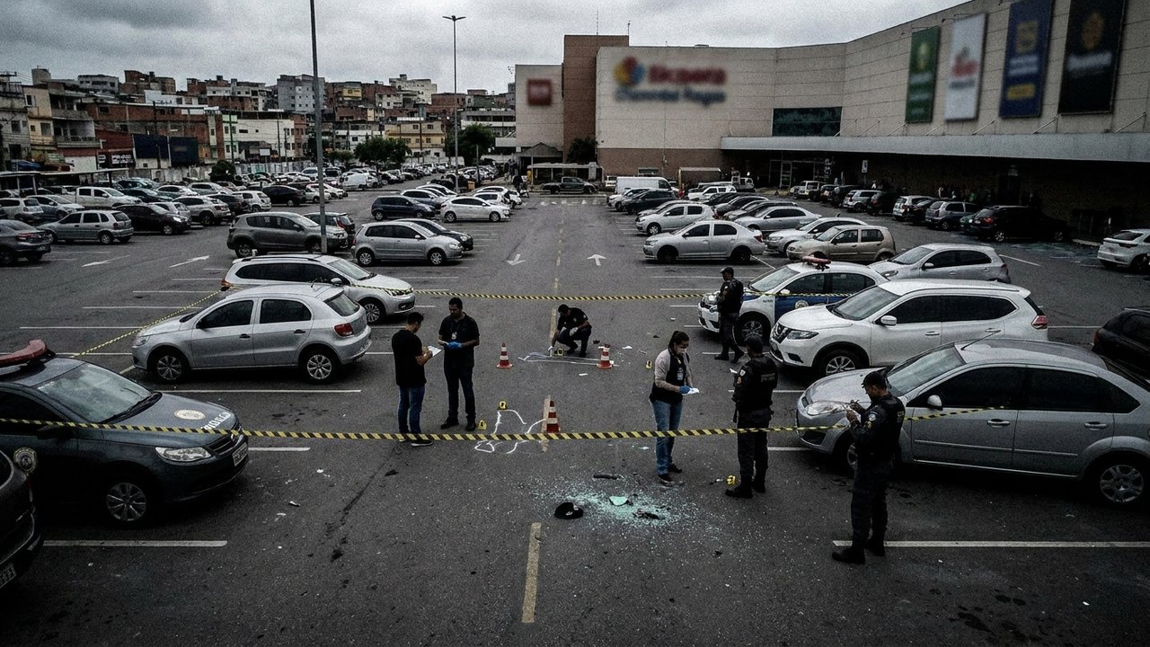 Tiroteio em estacionamento de shopping deixa dois feridos em Duque de Caxias