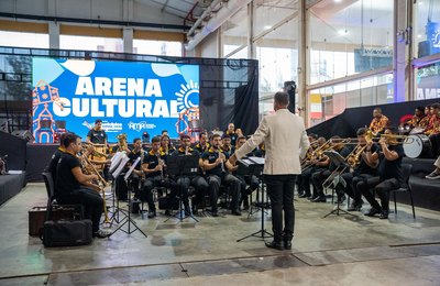 O som da Cidade dos Músicos: Apresentação da Filarmônica de Traipu encanta público na Feira dos Municípios