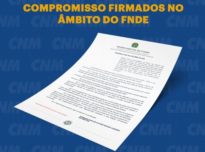 Portaria prorroga vigência dos convênios e termos de compromisso firmados no âmbito do FNDE