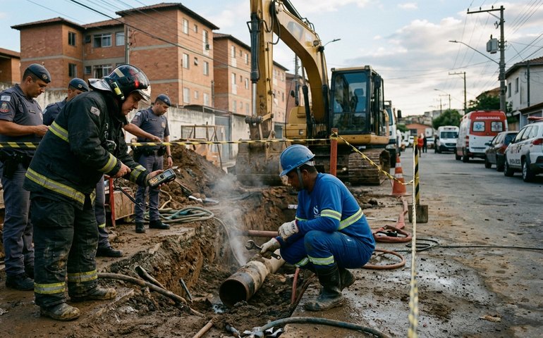 Após explosão no Jaguaré, novo vazamento de gás é registrado em obra da Sabesp na zona leste de SP