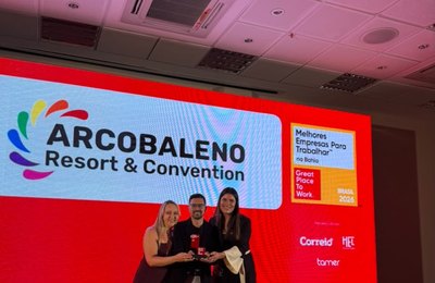 Arcobaleno Resort & Convention se consolida como uma das melhores empresas para se trabalhar ao conquistar premiação da Great Place to Work